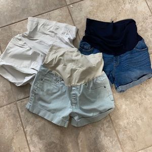 3 maternity shorts